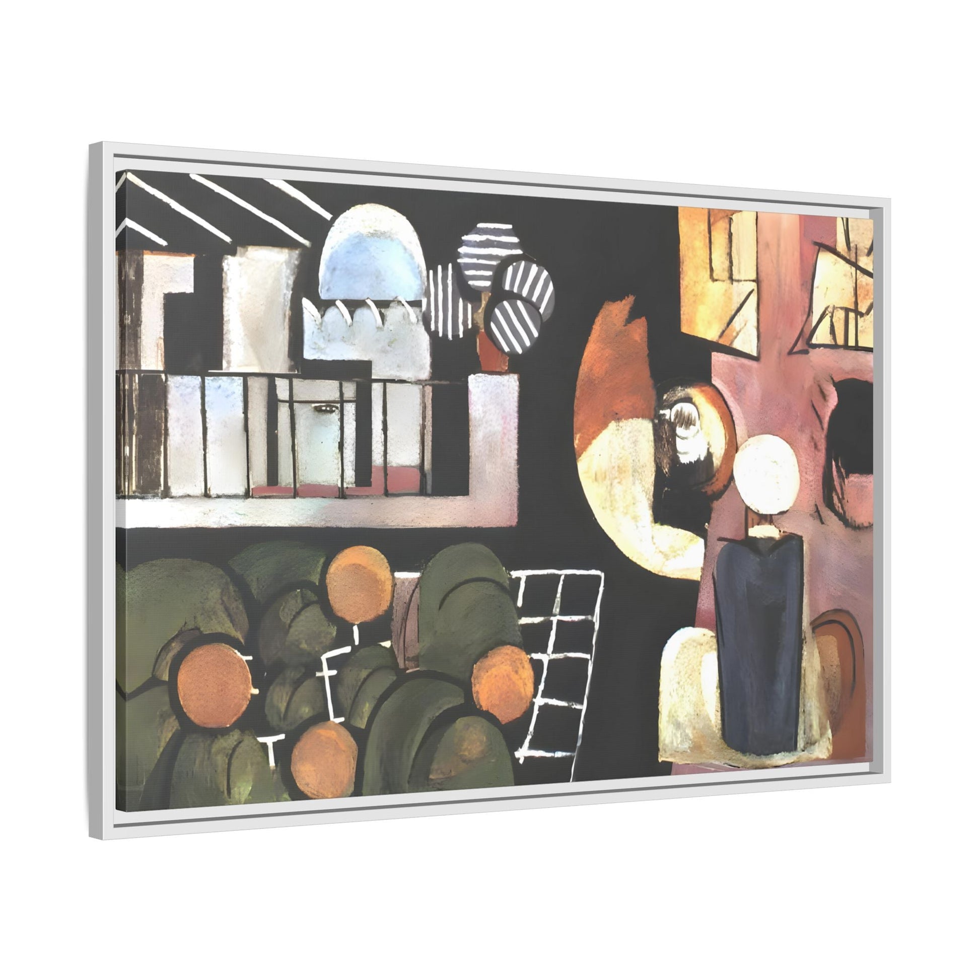 Abstract Moroccans Canvas - Large Framed Matisse Wall Art Print - YesArtYes