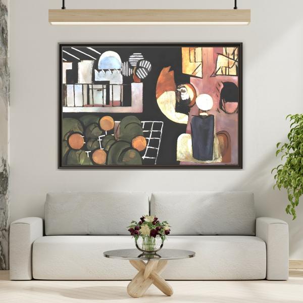 Abstract Moroccans Canvas - Large Framed Matisse Wall Art Print - YesArtYes