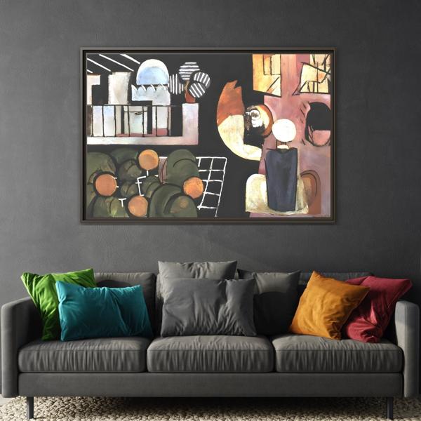 Abstract Moroccans Canvas - Large Framed Matisse Wall Art Print - YesArtYes