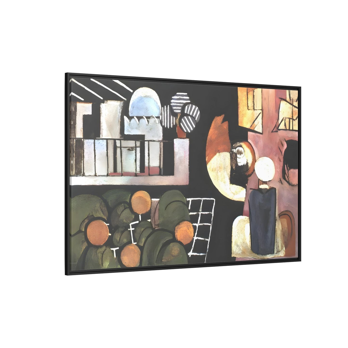 Abstract Moroccans Canvas - Large Framed Matisse Wall Art Print - YesArtYes