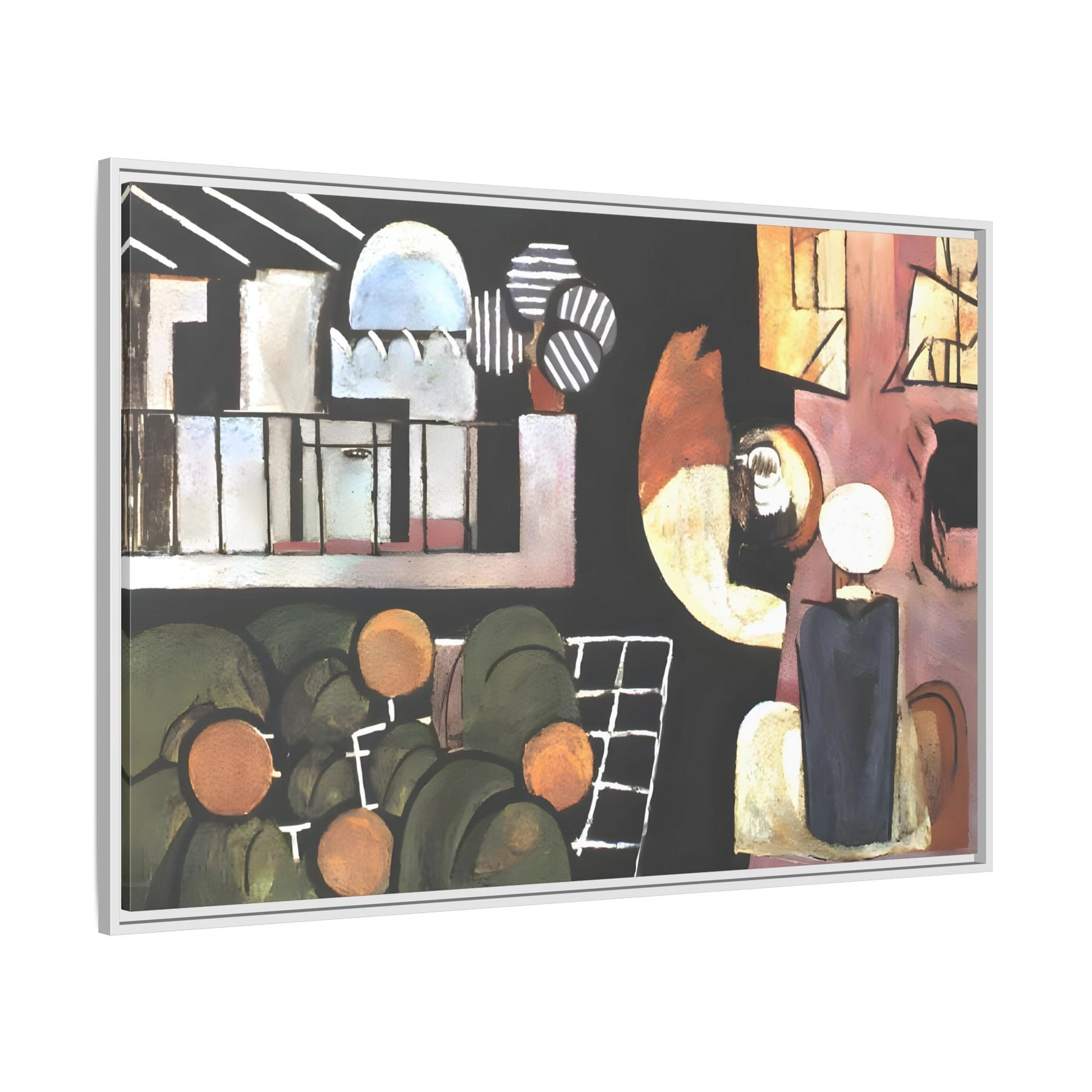 Abstract Moroccans Canvas - Large Framed Matisse Wall Art Print - YesArtYes