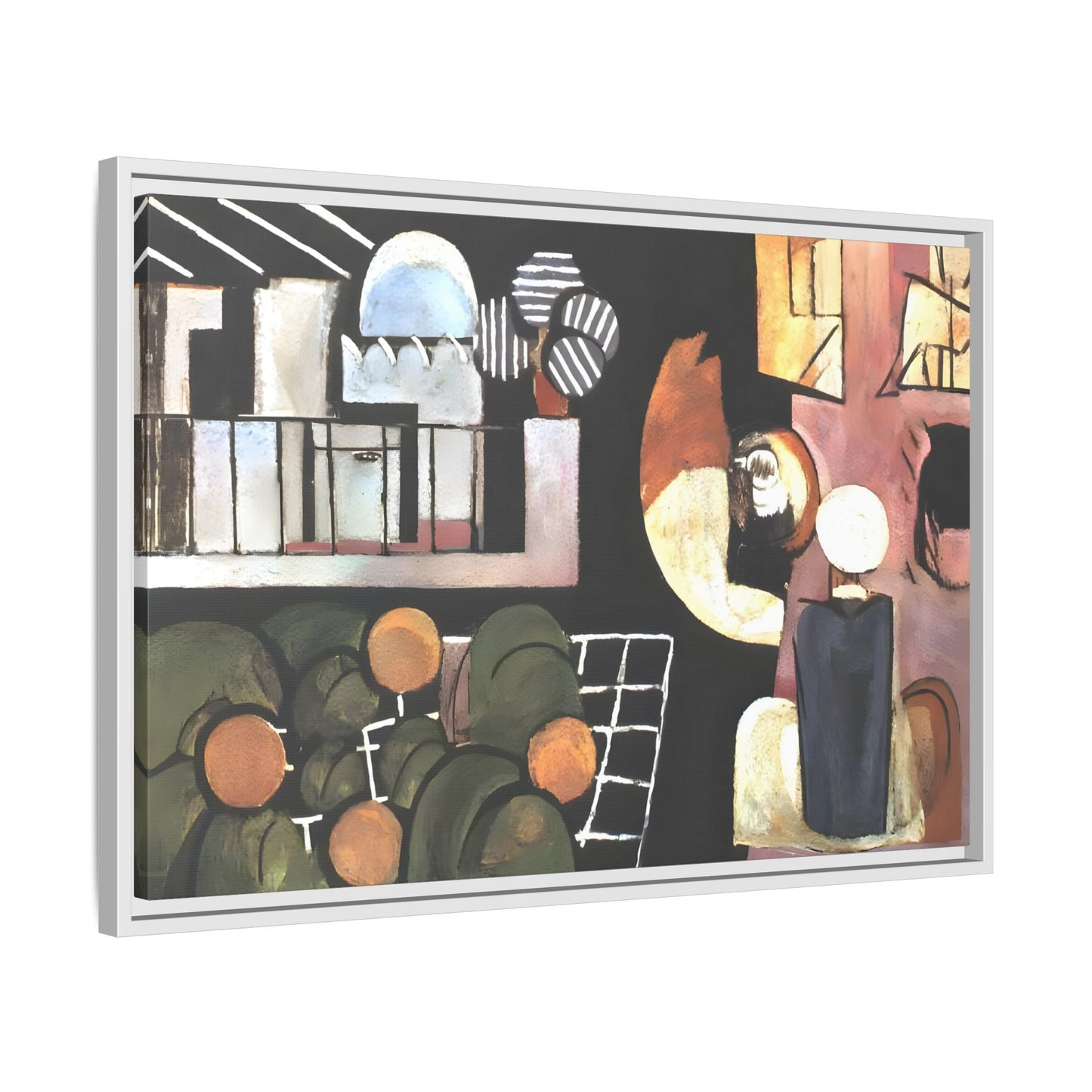Abstract Moroccans Canvas - Large Framed Matisse Wall Art Print - YesArtYes