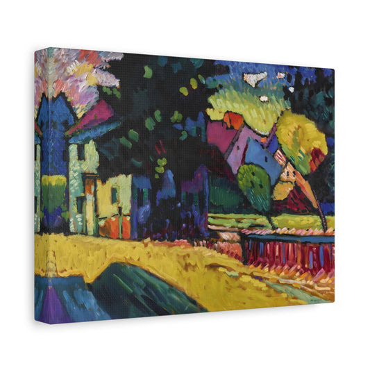 Abstract Murnau Landscape Kandinsky Canvas Print - Green House Wall Art - YesArtYes