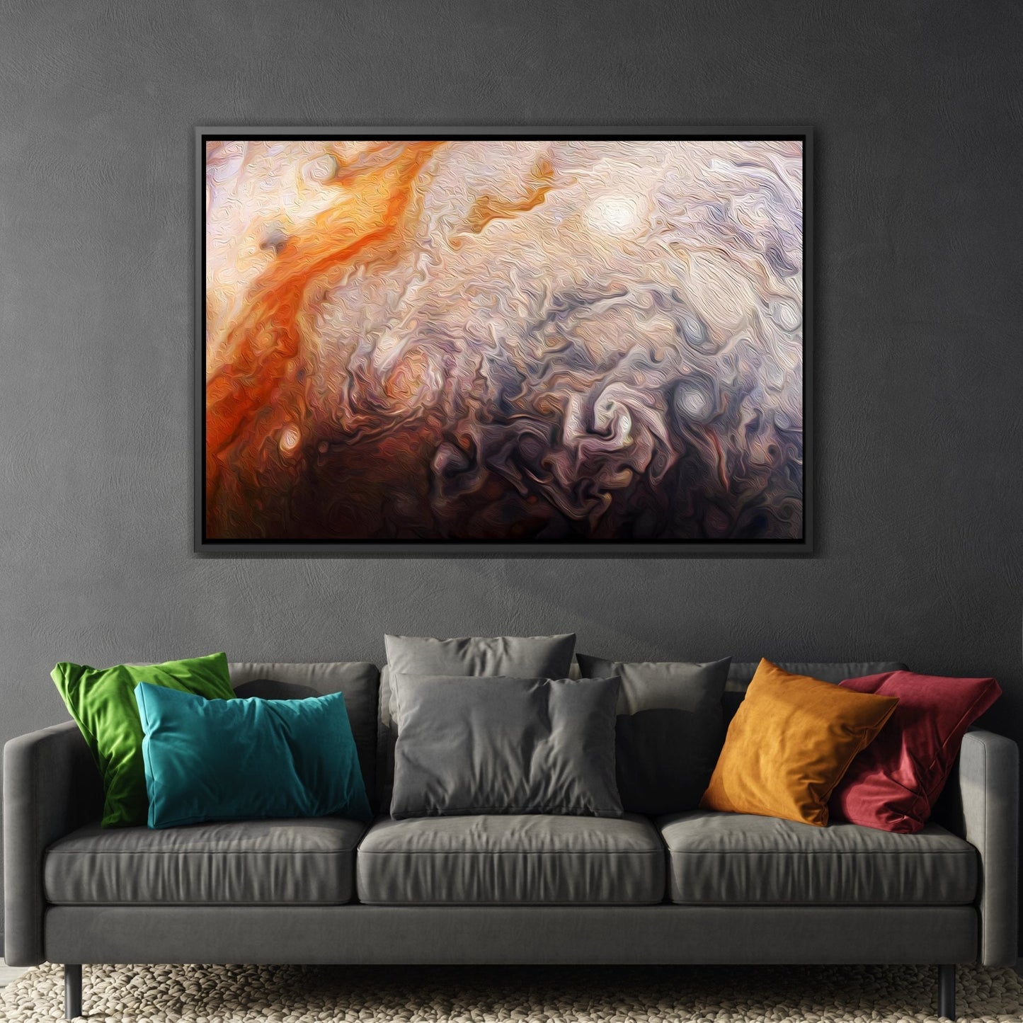 Abstract NASA Space Canvas Wall Art Print - Jupiter Picture