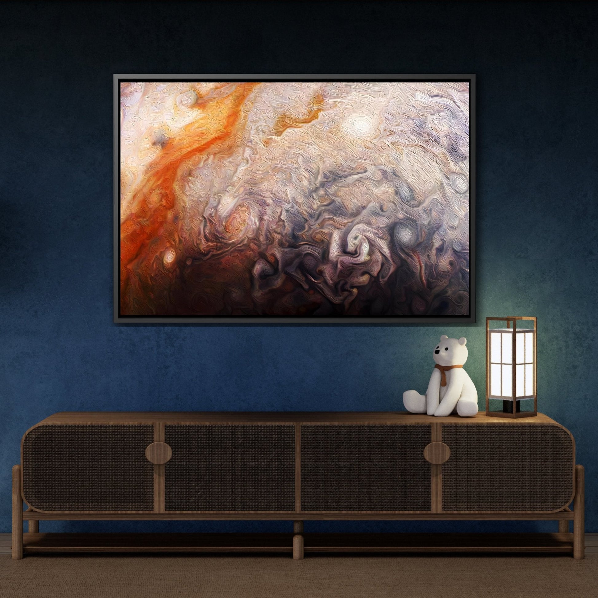 Abstract NASA Space Canvas Wall Art Print - Jupiter Picture