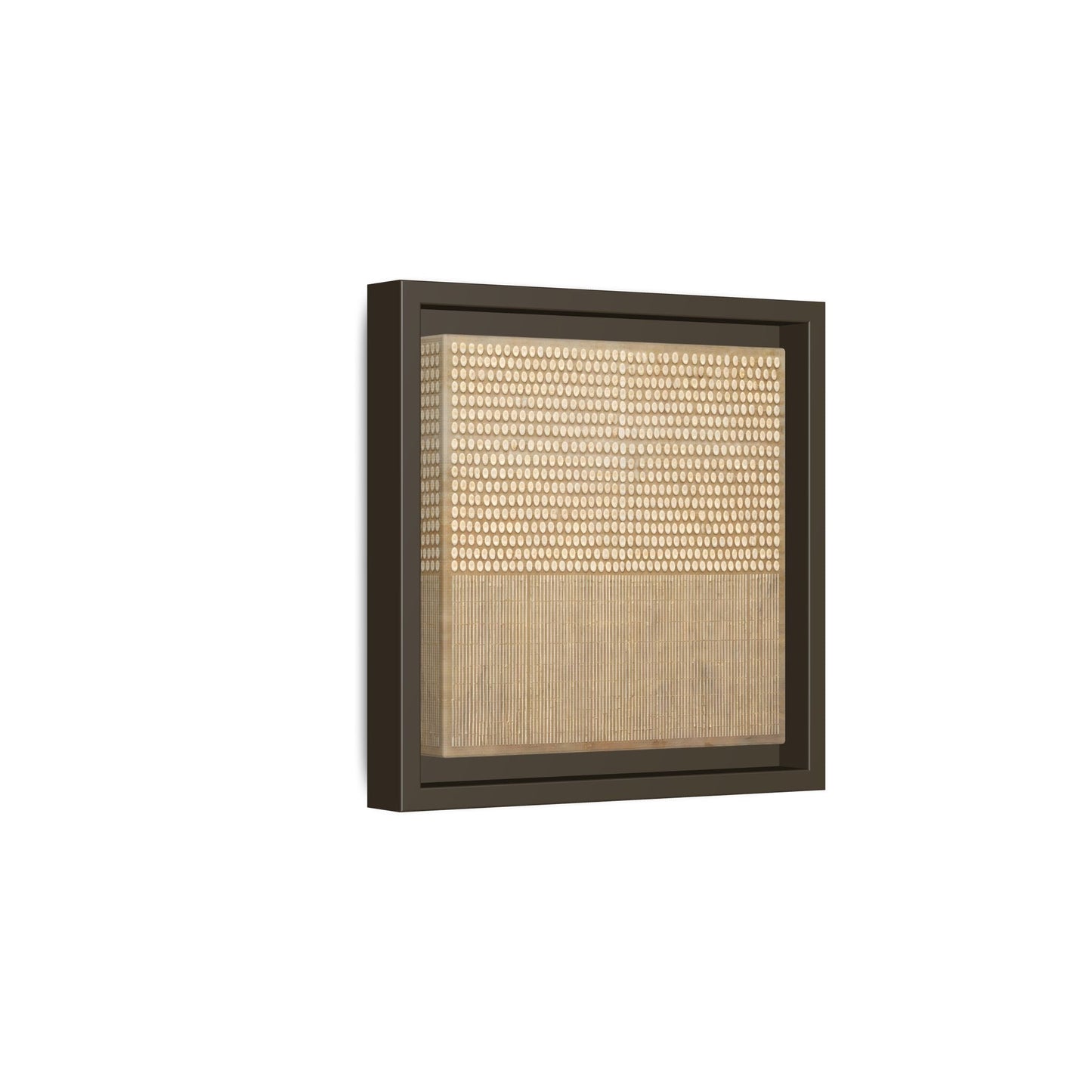 Abstract Neutral Framed Canvas Art - Minimal Beige Geometric Wall Decor - YesArtYes