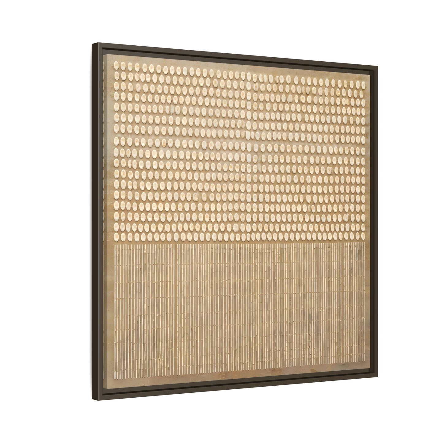 Abstract Neutral Framed Canvas Art - Minimal Beige Geometric Wall Decor - YesArtYes