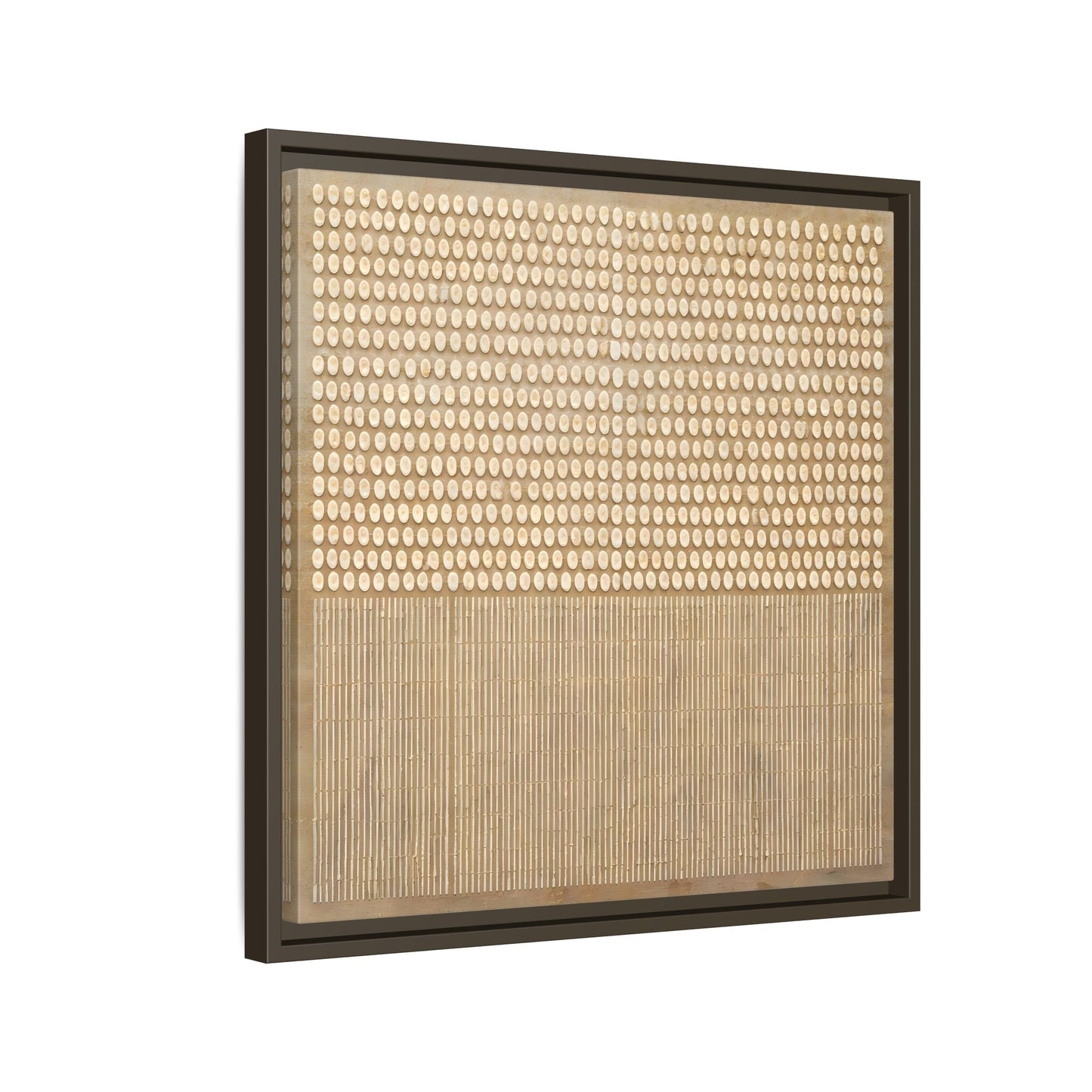 Abstract Neutral Framed Canvas Art - Minimal Beige Geometric Wall Decor - YesArtYes