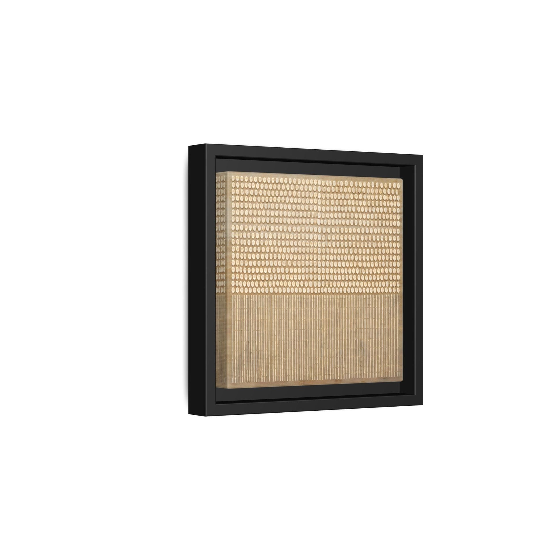 Abstract Neutral Framed Canvas Art - Minimal Beige Geometric Wall Decor - YesArtYes