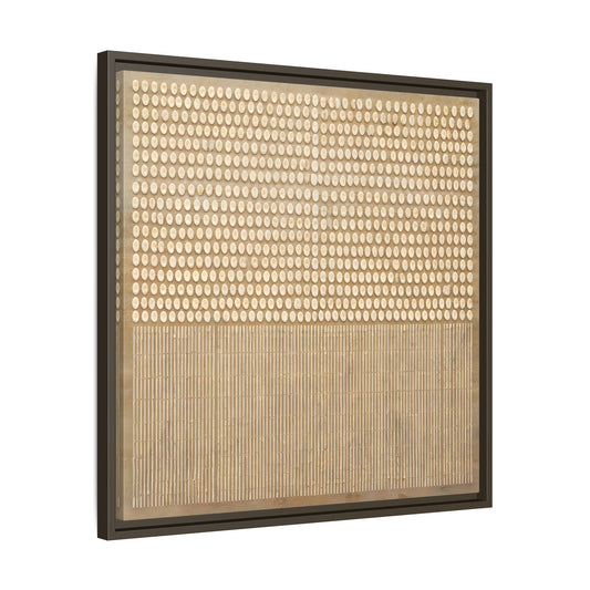 Abstract Neutral Framed Canvas Art - Minimal Beige Geometric Wall Decor - YesArtYes