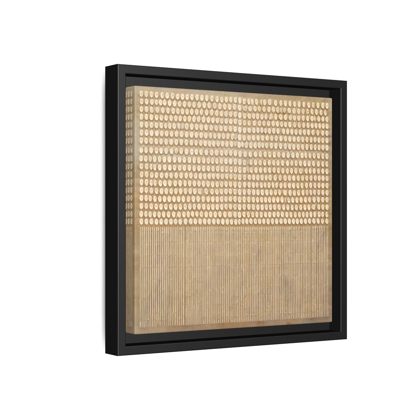 Abstract Neutral Framed Canvas Art - Minimal Beige Geometric Wall Decor - YesArtYes