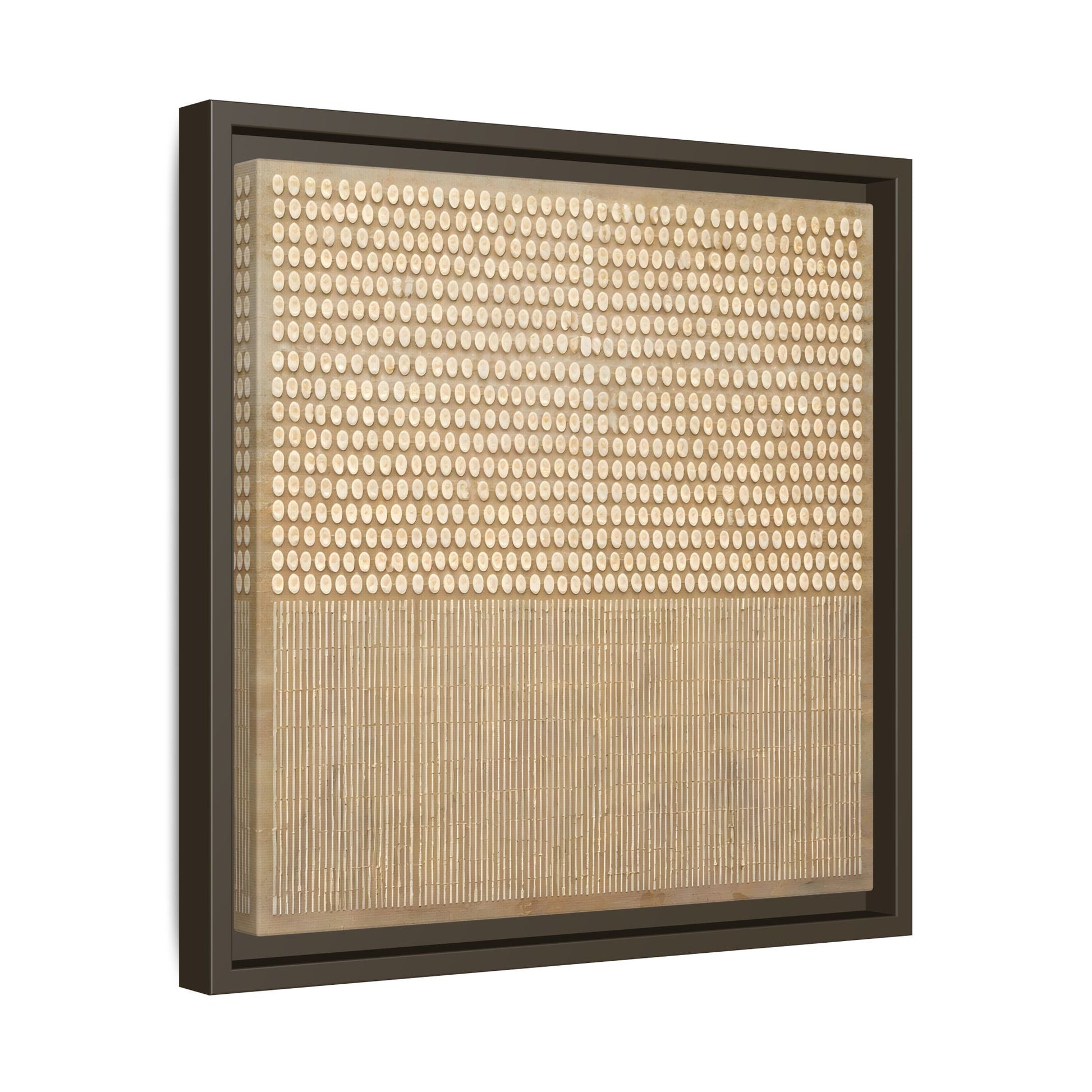 Abstract Neutral Framed Canvas Art - Minimal Beige Geometric Wall Decor - YesArtYes