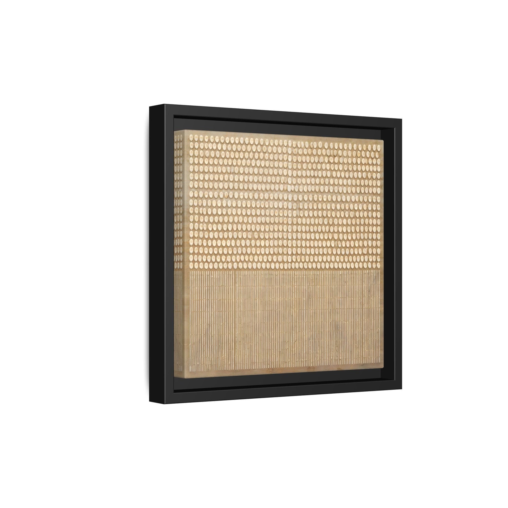 Abstract Neutral Framed Canvas Art - Minimal Beige Geometric Wall Decor - YesArtYes