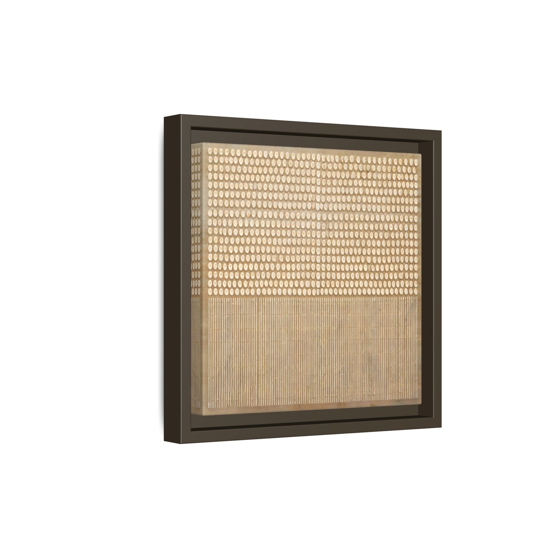 Abstract Neutral Framed Canvas Art - Minimal Beige Geometric Wall Decor - YesArtYes