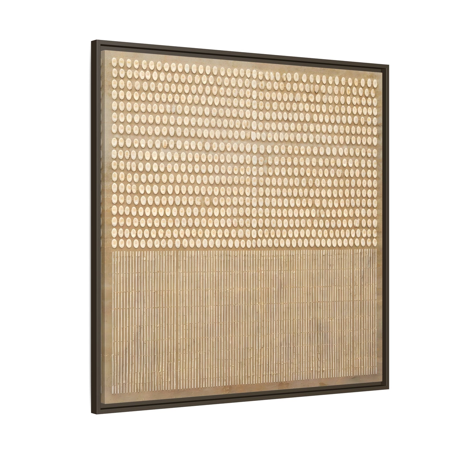 Abstract Neutral Framed Canvas Art - Minimal Beige Geometric Wall Decor - YesArtYes