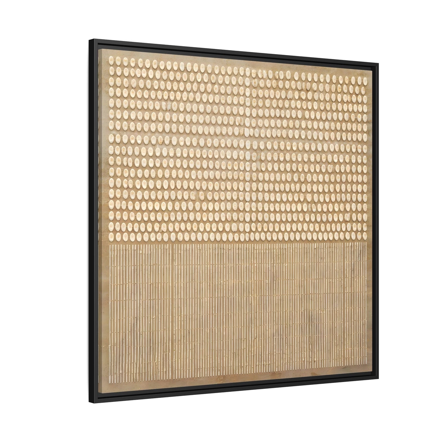 Abstract Neutral Framed Canvas Art - Minimal Beige Geometric Wall Decor - YesArtYes