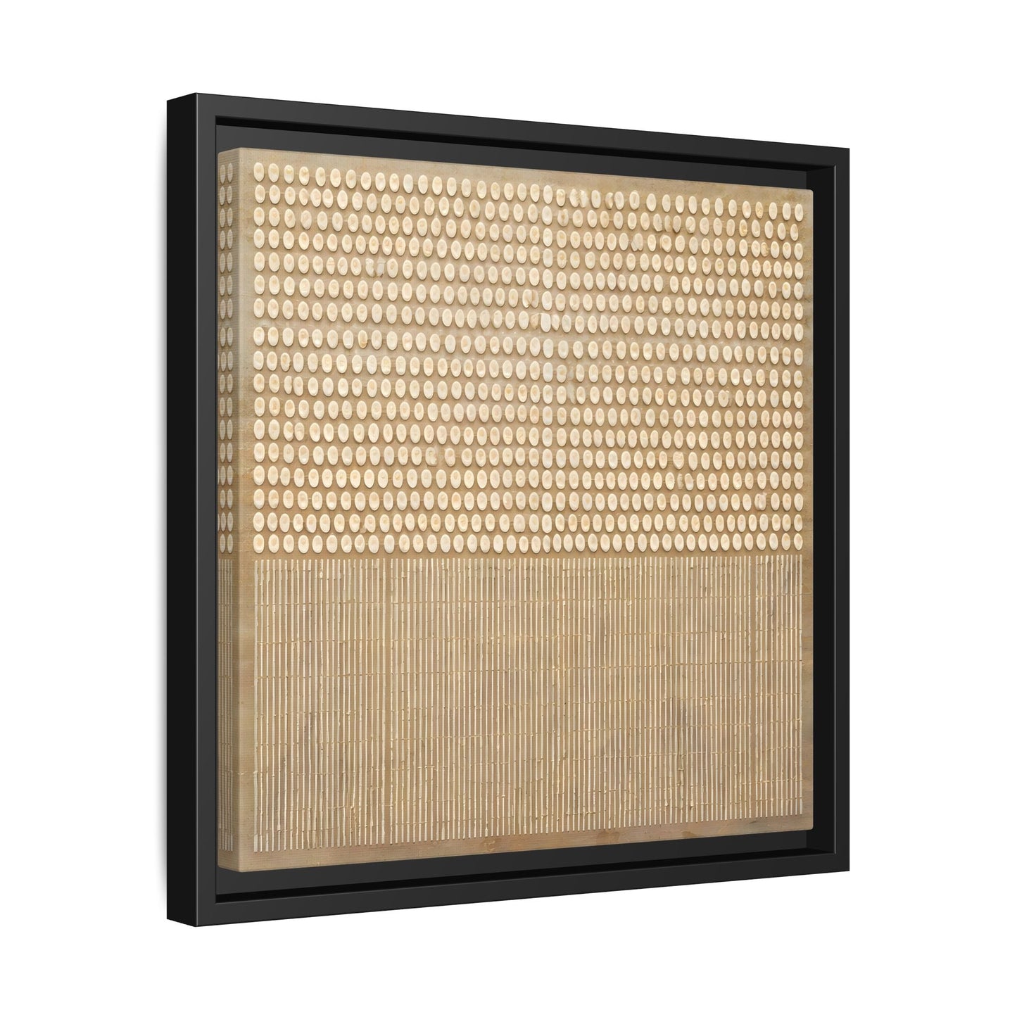 Abstract Neutral Framed Canvas Art - Minimal Beige Geometric Wall Decor - YesArtYes