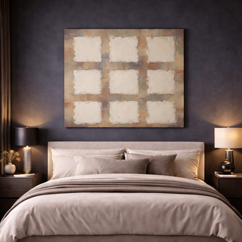 Abstract Neutral Textured Squares Wabi Sabi - Canvas Wall Art Print - YesArtYes