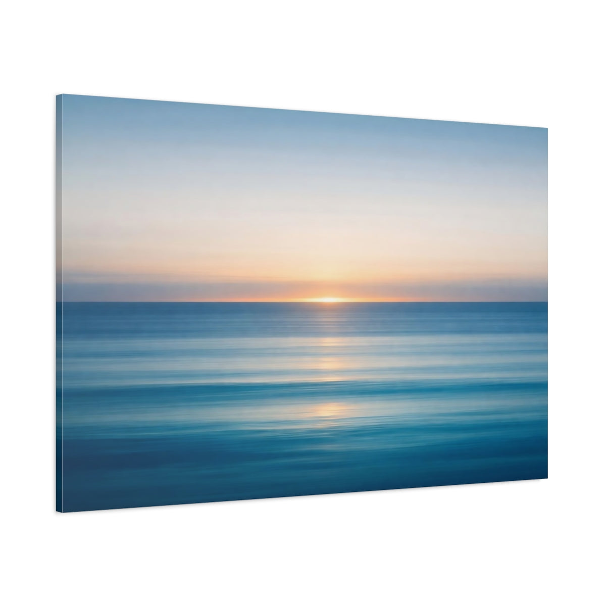 Abstract Ocean Horizon shown as stretched canvas wall art