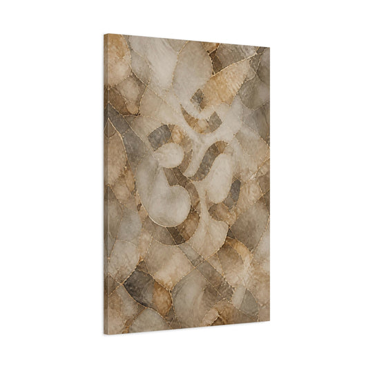 Main Mockup. Abstract Om Symbol shown as canvas print