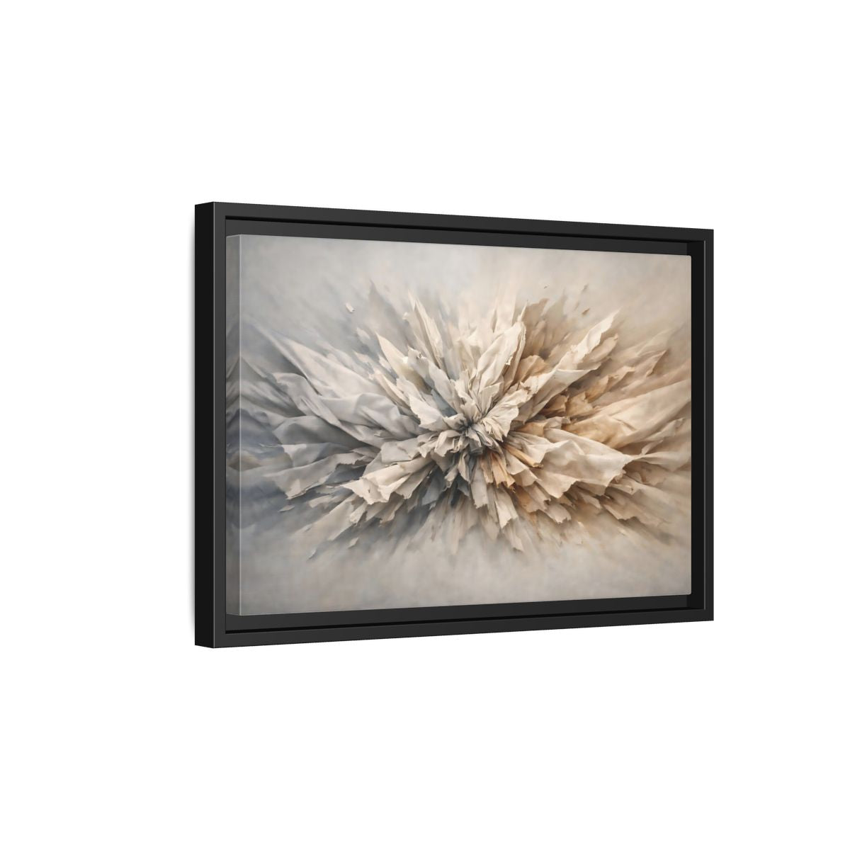 Side Mockup 6. Abstract Paper Texture Neutral Texture shown as stretched canvas wall art