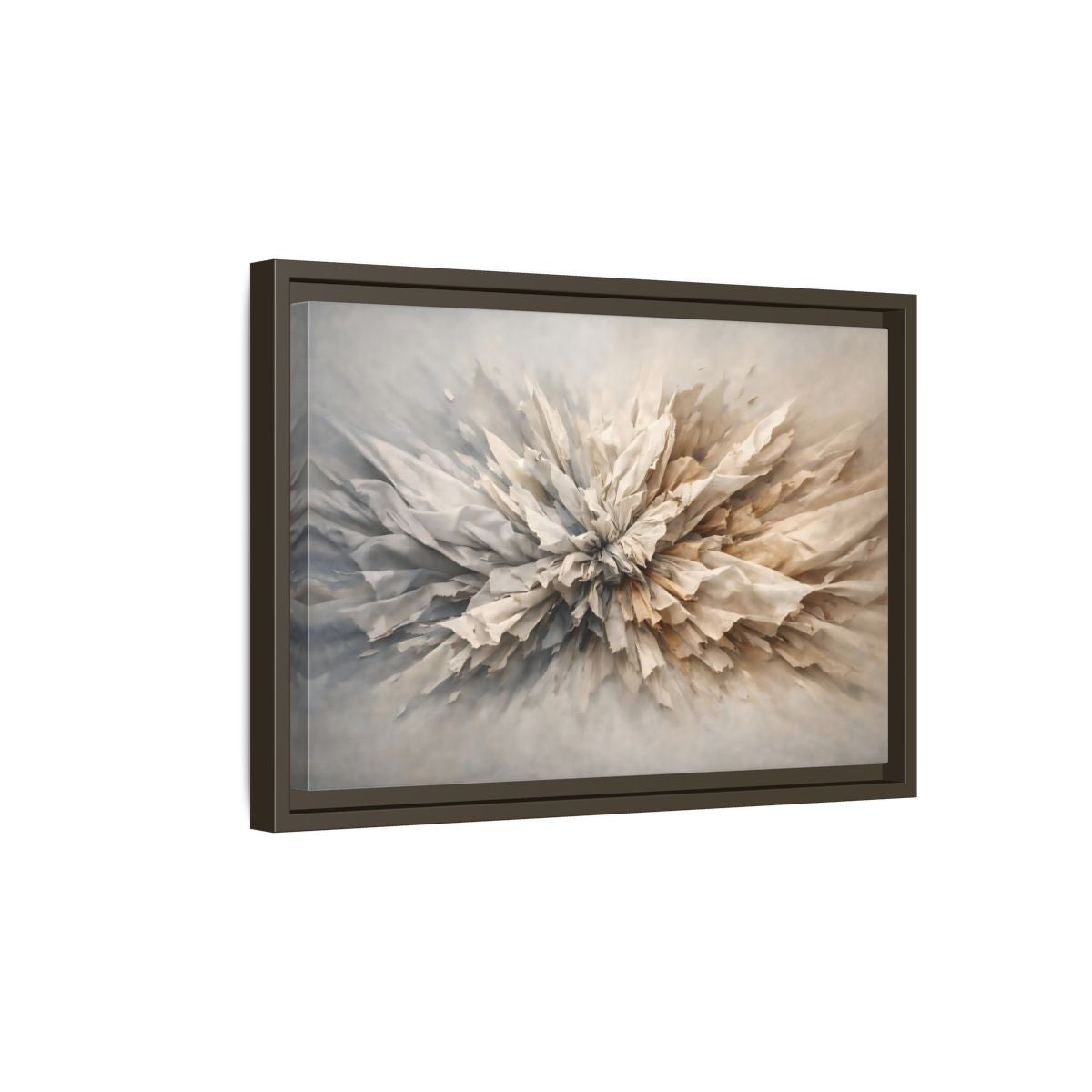 Side Mockup 5. Abstract Paper Texture Neutral Texture shown as stretched canvas wall art