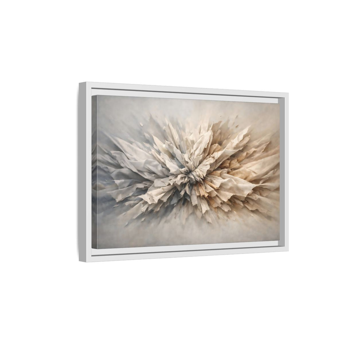 Side Mockup 4. Abstract Paper Texture Neutral Texture shown as stretched canvas wall art