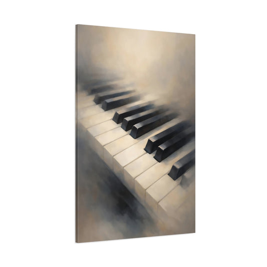 Main Mockup. Abstract Piano Keys Muted Piano Keys shown as stretched canvas wall art