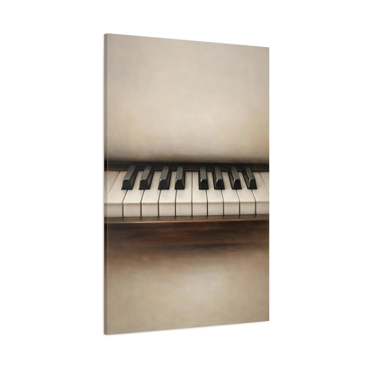 Main Mockup. Abstract Piano Keys Piano Keys Brown shown as stretched canvas wall art