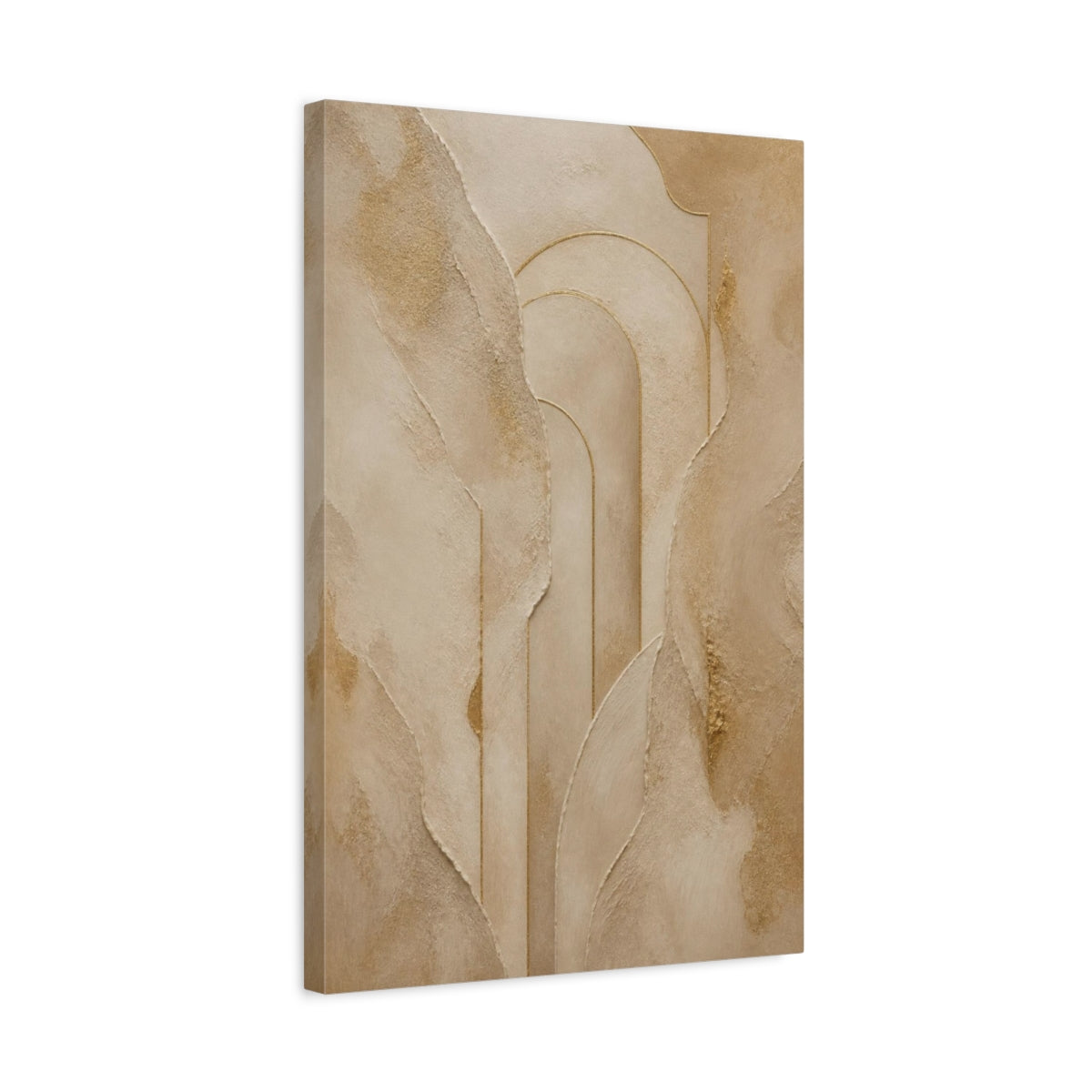 Side Mockup 3. Abstract Plaster Arch shown as canvas print