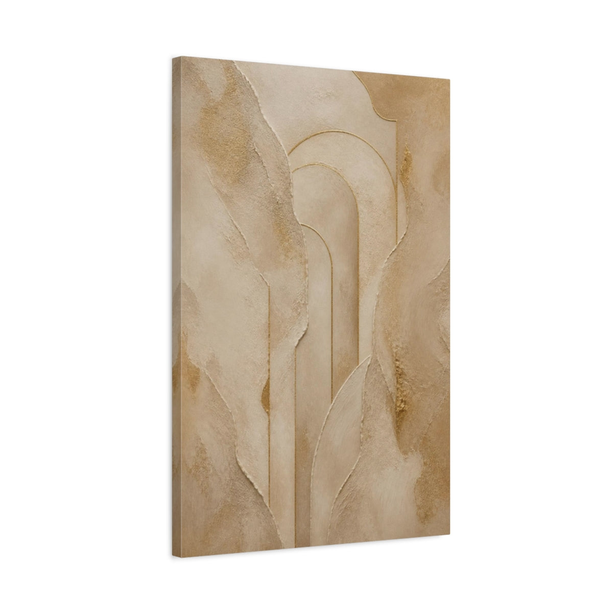 Side Mockup 2. Abstract Plaster Arch shown as canvas print
