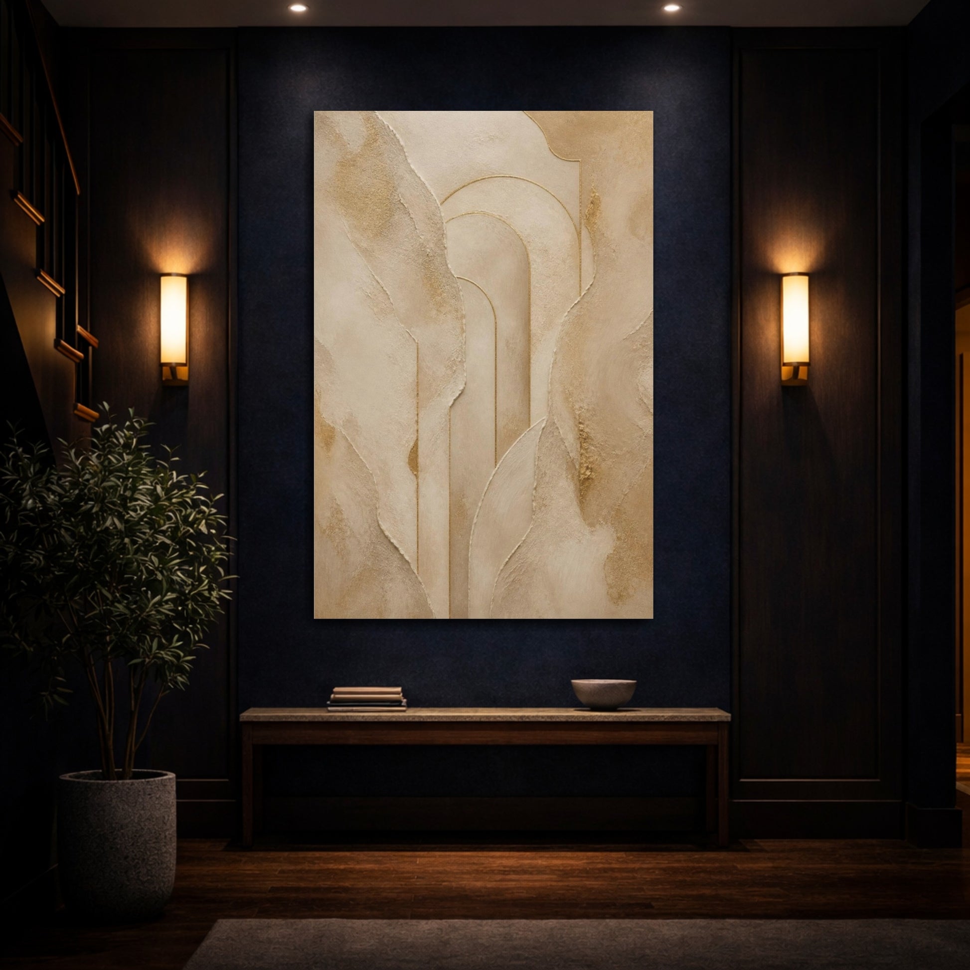 Mockup 4. Abstract Plaster Arch shown as canvas print