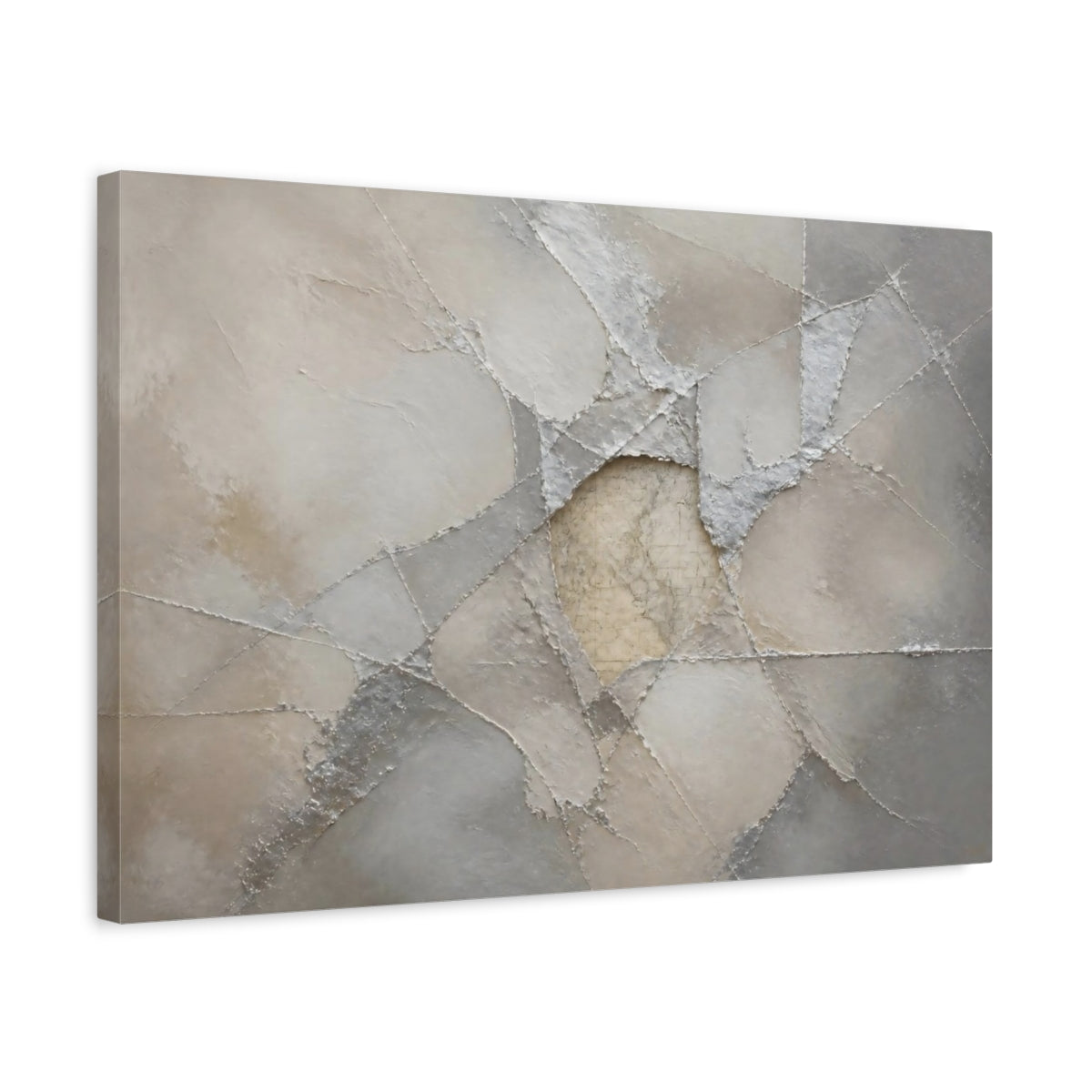 Side Mockup 3. Abstract Plaster With Map shown as canvas print