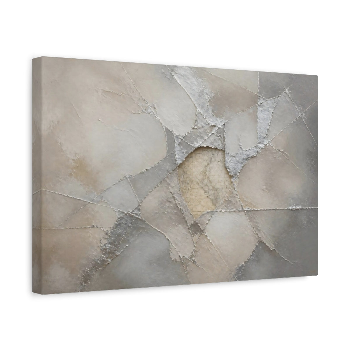 Side Mockup 4. Abstract Plaster With Map shown as canvas print