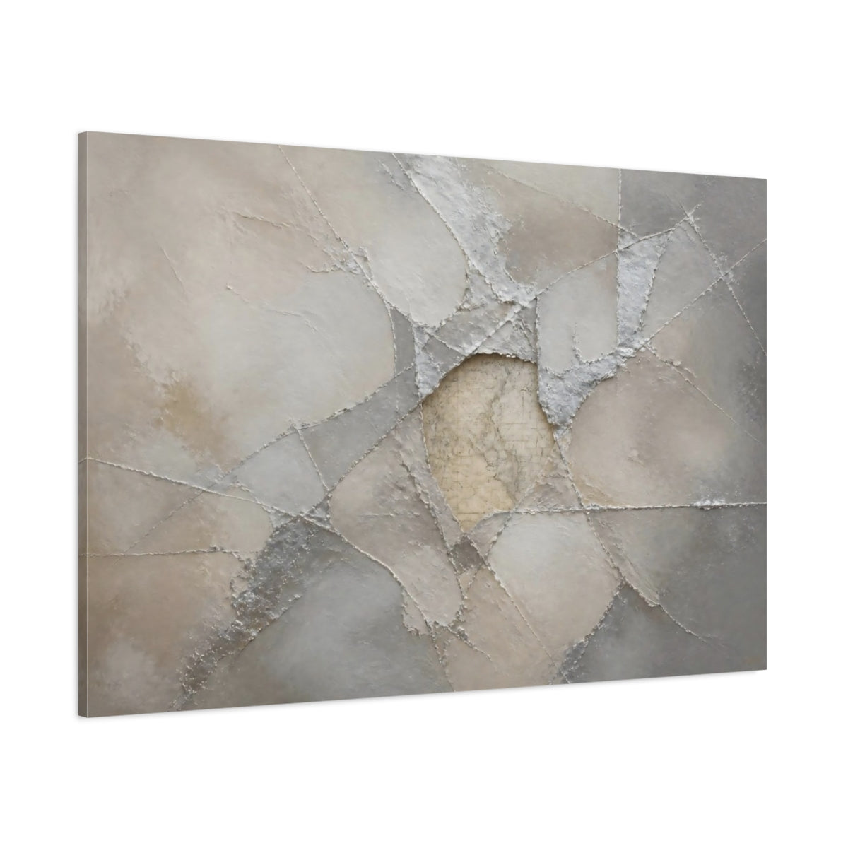 Side Mockup 1. Abstract Plaster With Map shown as canvas print