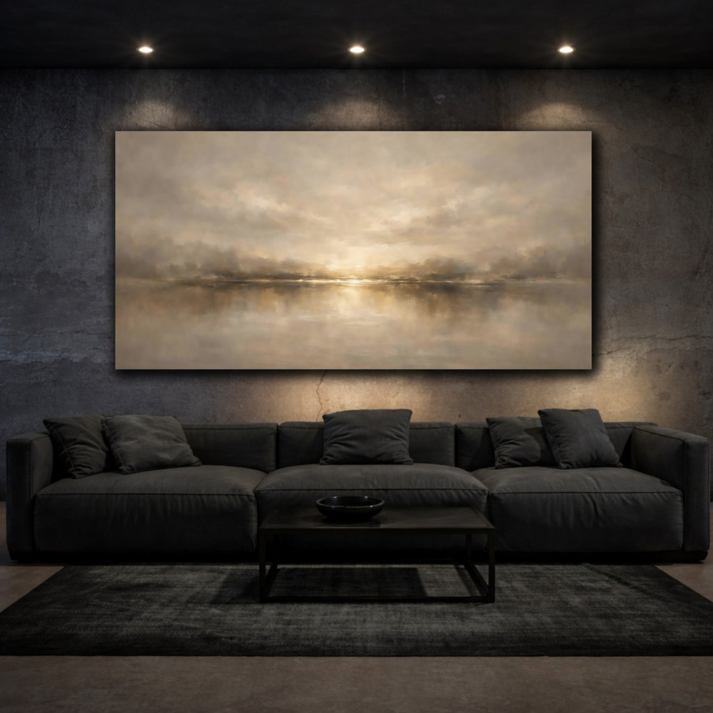 Mockup 2. Abstract shown as stretched canvas wall art