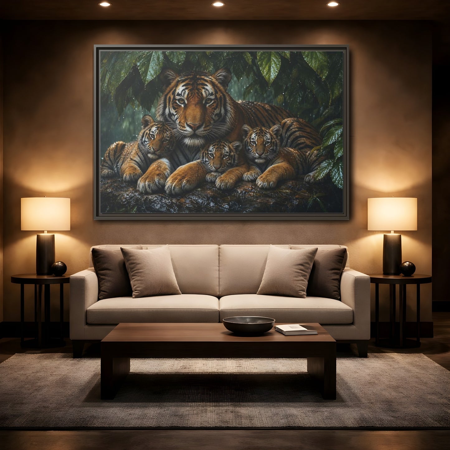 Mockup 2. Abstract shown as stretched canvas wall art