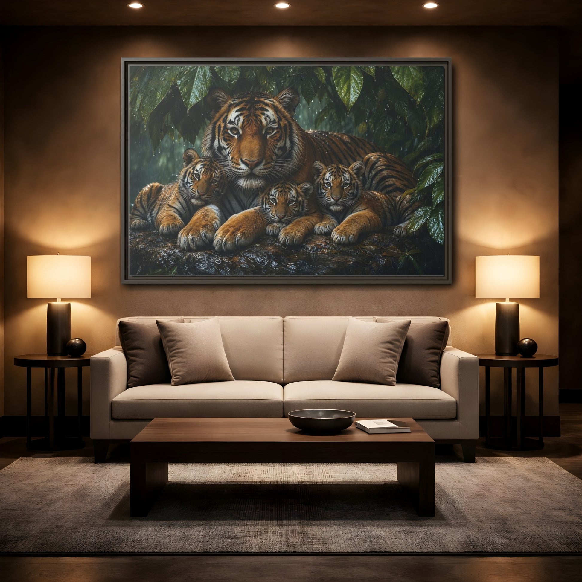 Mockup 2. Abstract shown as stretched canvas wall art