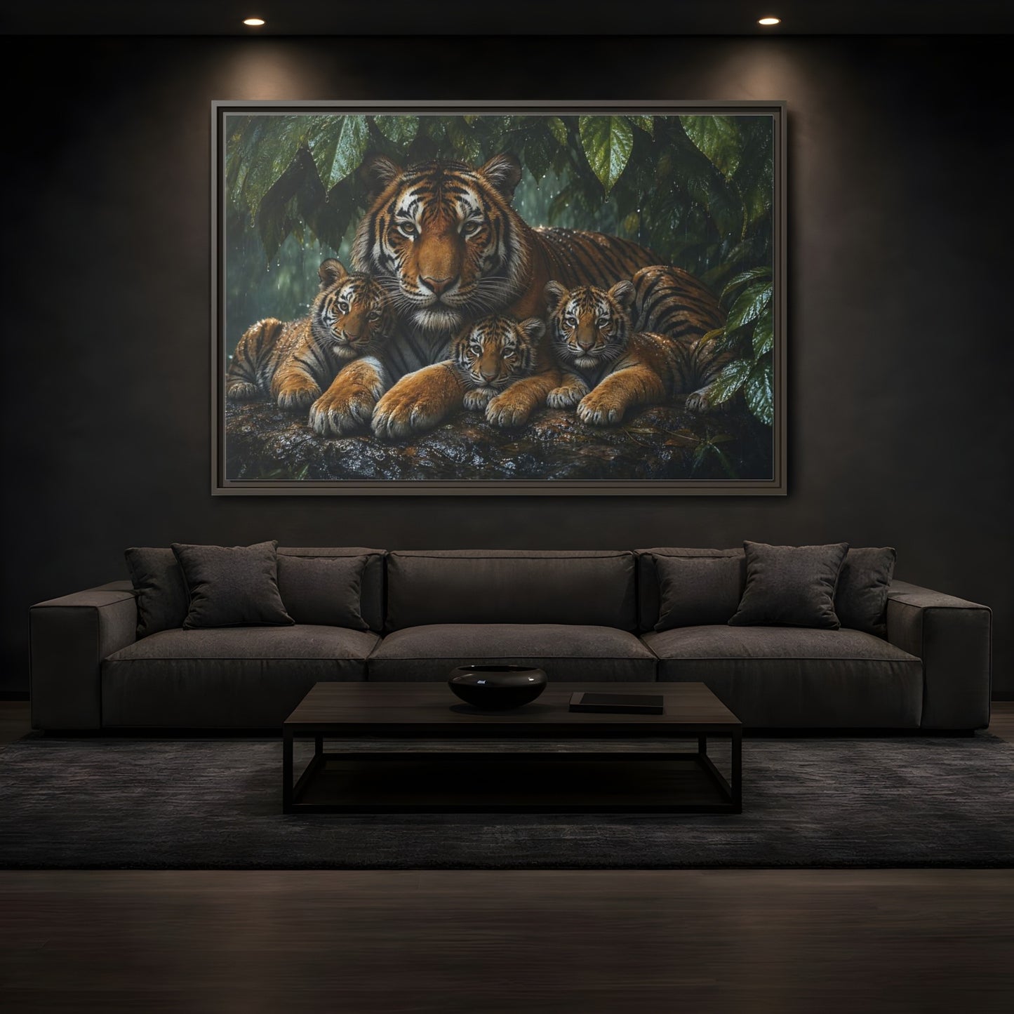 Mockup 3. Abstract shown as stretched canvas wall art