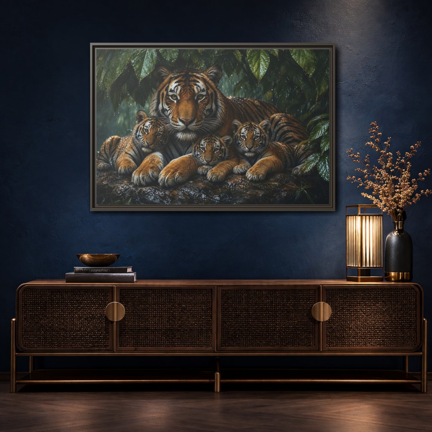 Mockup 4. Abstract shown as stretched canvas wall art
