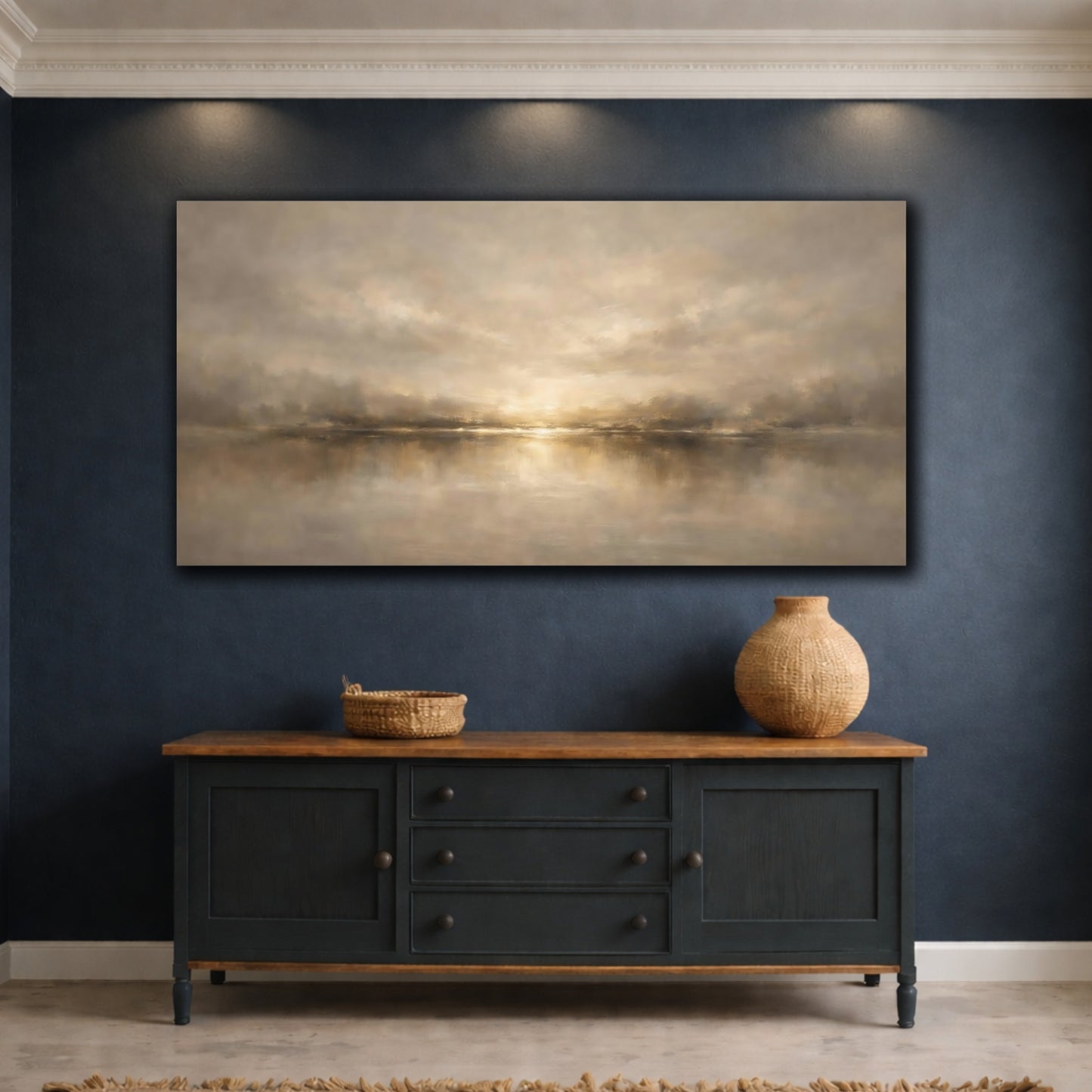 Mockup 4. Abstract shown as stretched canvas wall art
