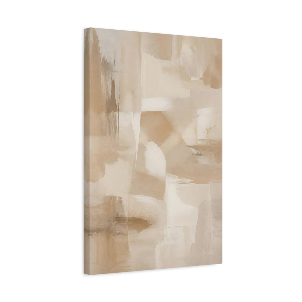 Side Mockup 3. Abstract Abstract Shapes Neutral Abstract shown as stretched canvas wall art