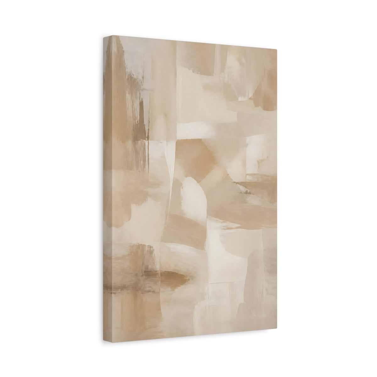 Side Mockup 4. Abstract Abstract Shapes Neutral Abstract shown as stretched canvas wall art