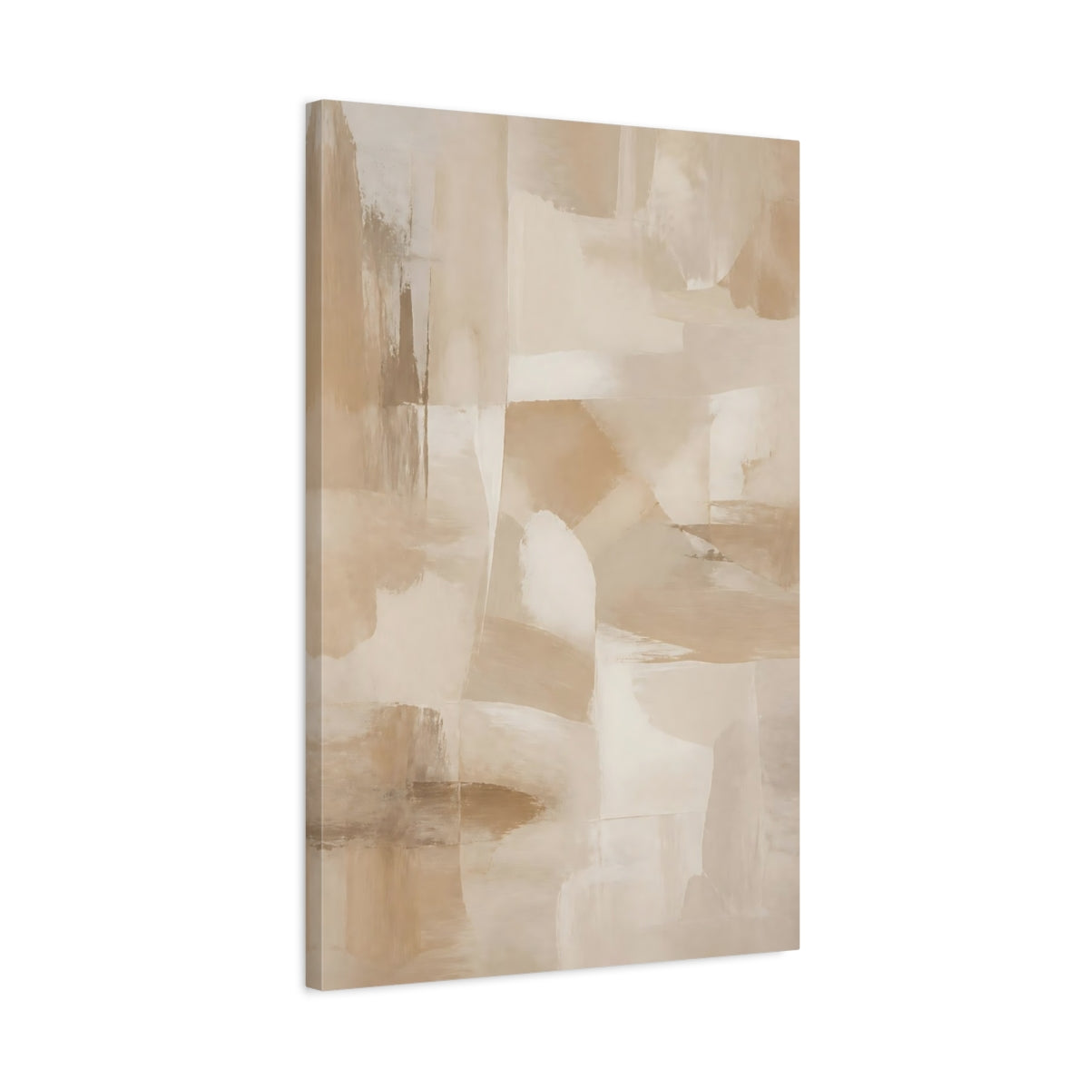 Side Mockup 2. Abstract Abstract Shapes Neutral Abstract shown as stretched canvas wall art
