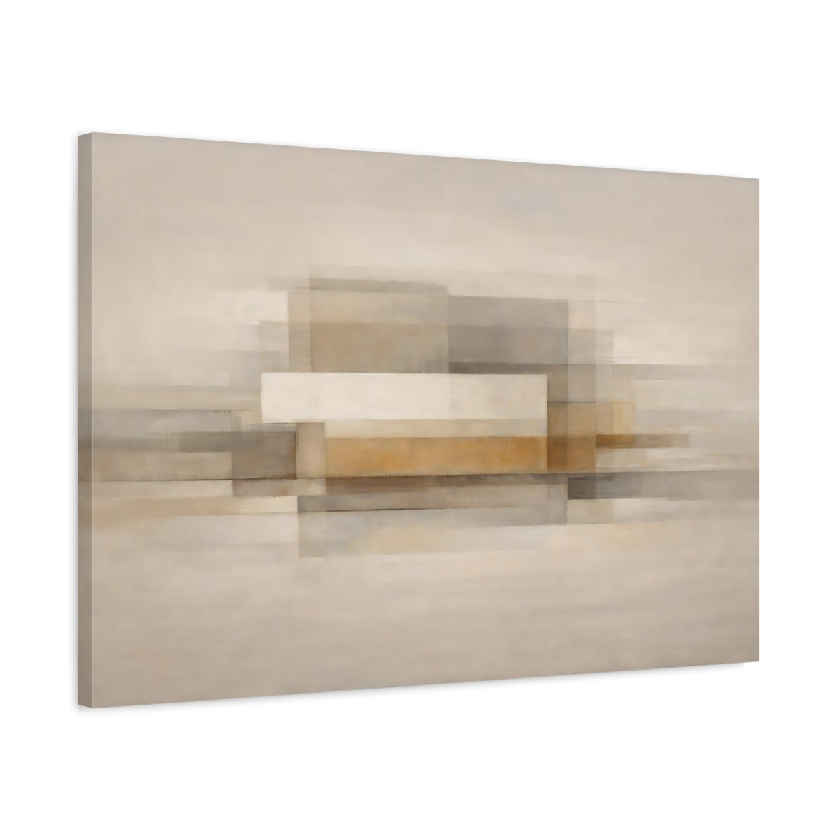 Side Mockup 2. Abstract Abstract Shapes Neutral Abstract shown as stretched canvas wall art