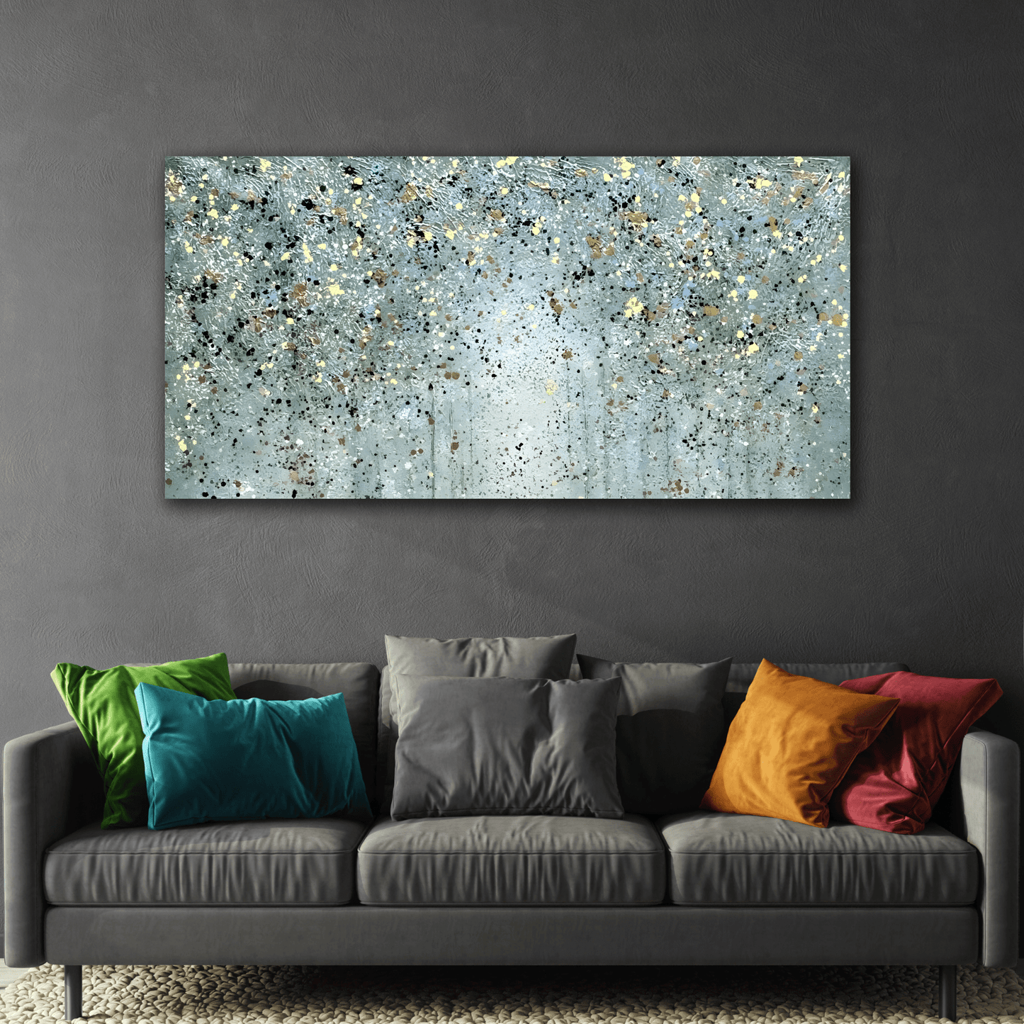 Abstract Sparkling Forest Large Canvas Wall Art Print - YesArtYes