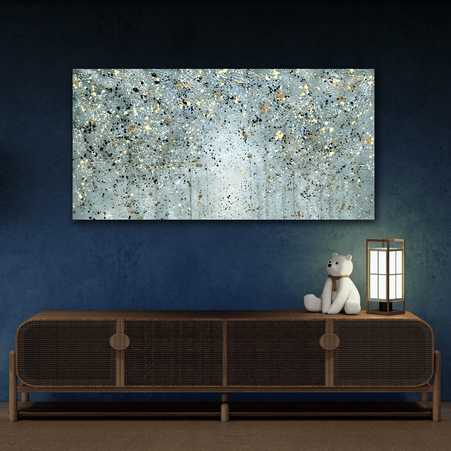Abstract Sparkling Forest Large Canvas Wall Art Print - YesArtYes