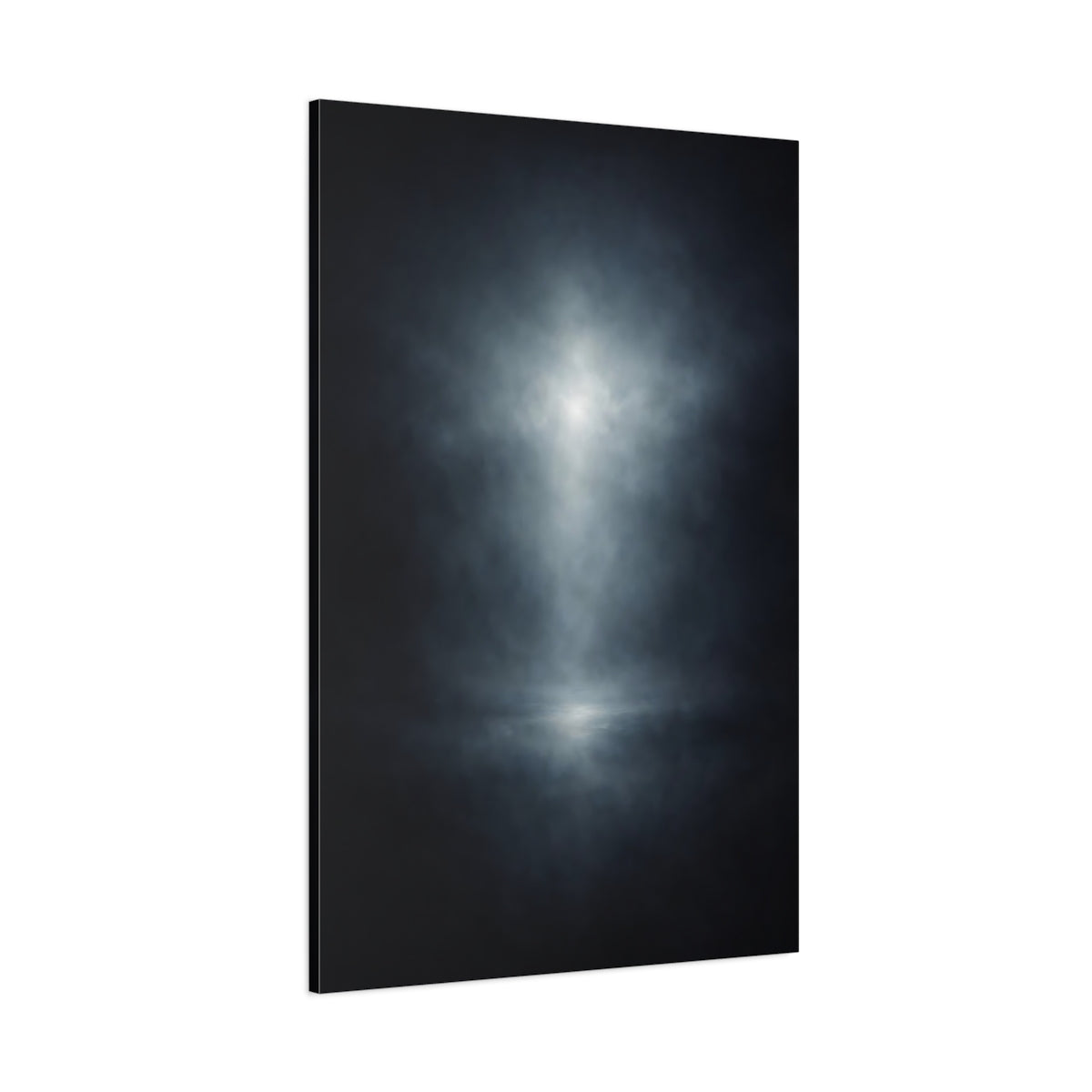 Abstract Spotlight Dark Blue Light shown as stretched canvas wall art