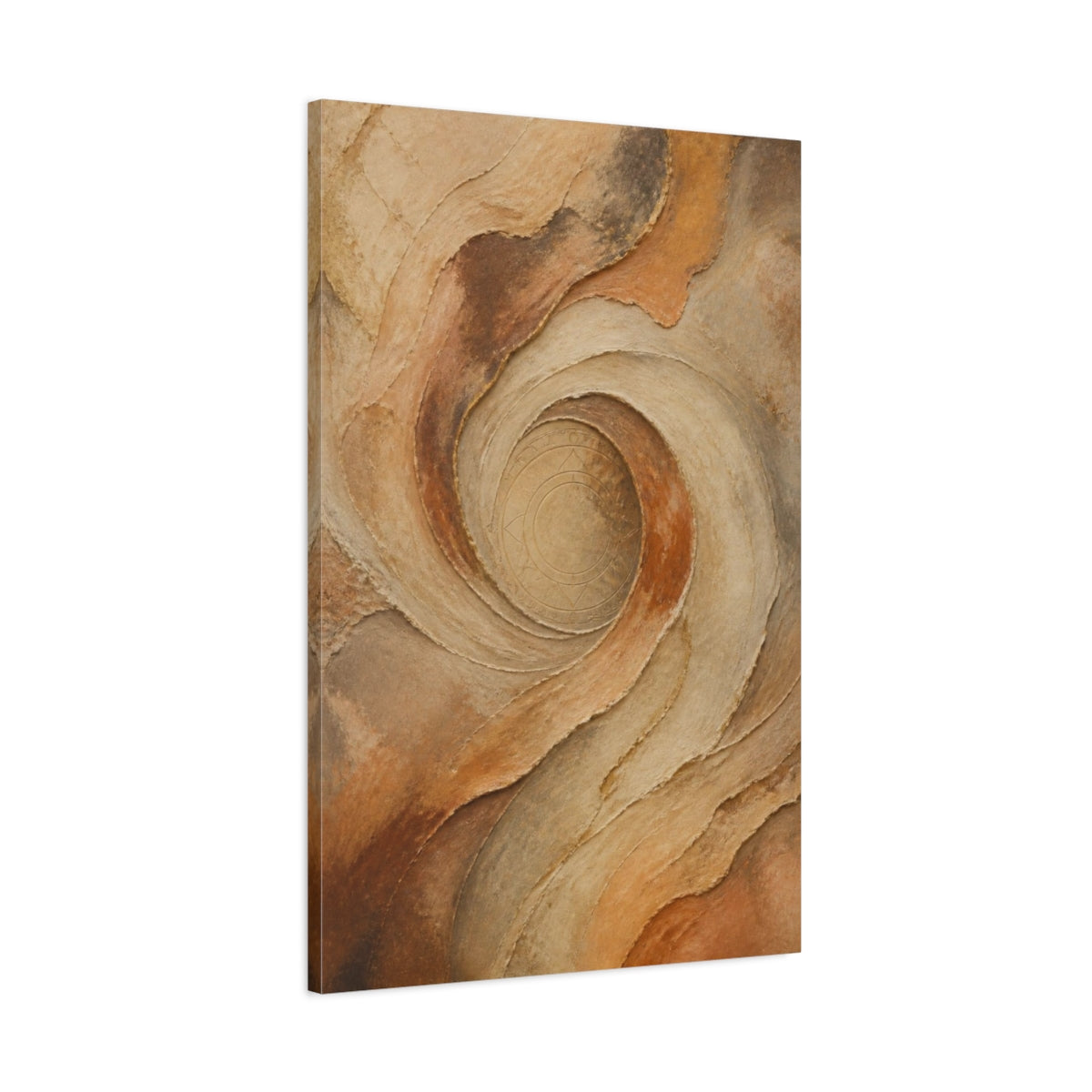 Main Mockup. Abstract Stone Swirl shown as canvas print