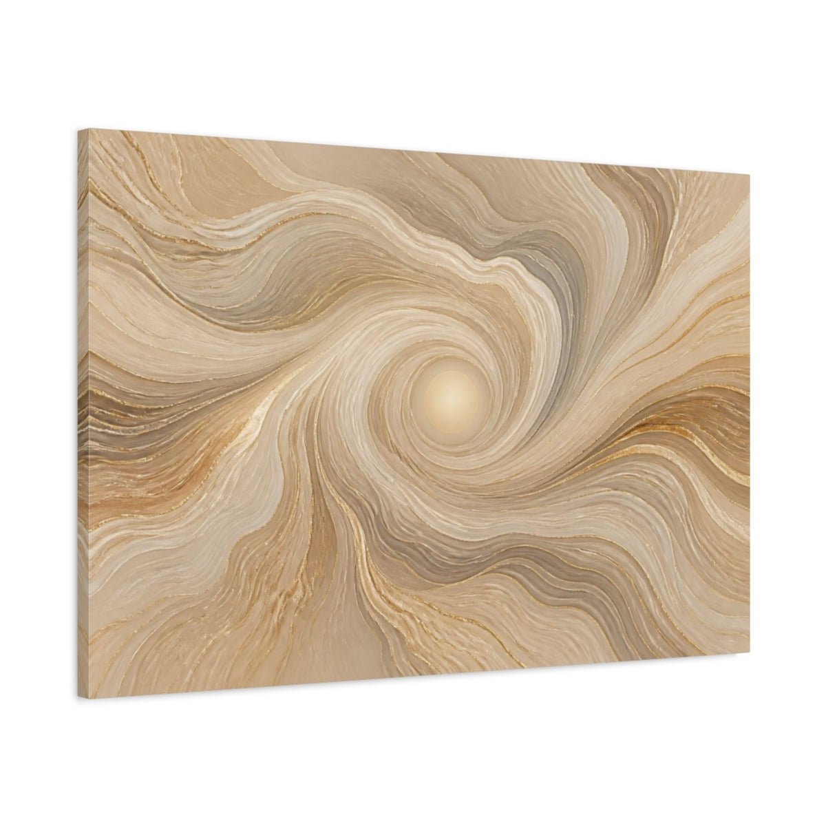 Main Mockup. Abstract Sun Swirl shown as canvas print